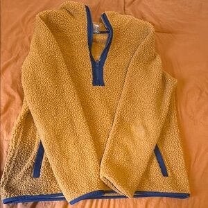 Cozy Orange Sherpa Pullover Perfect For Comfy Times